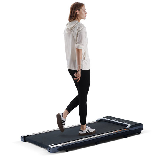 Walking Pad Under Desk Treadmill – 2-in-1 Lightweight Exercise Treadmill with Remote Control, 0.6-3.8 Speed Range for Home & Office Workouts